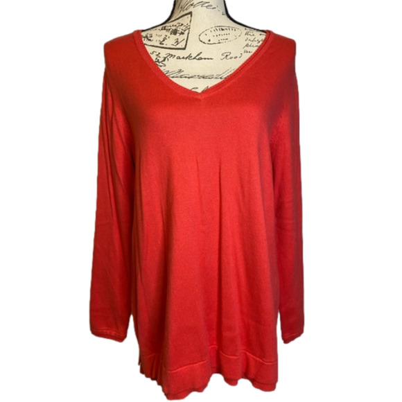 J Jill Women's Sweater Pullover Coral Knit Size Medium - Picture 1 of 6
